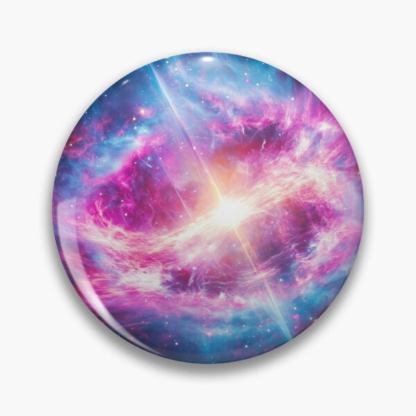 Item preview, Energetic Space Nebula: Radiant Pink Clouds and Blue Gas Streams designed and sold by lematworks.