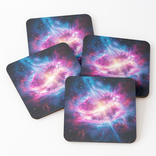 Item preview, Energetic Space Nebula: Radiant Pink Clouds and Blue Gas Streams designed and sold by lematworks.