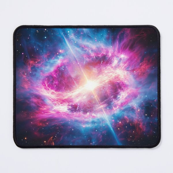 Item preview, Energetic Space Nebula: Radiant Pink Clouds and Blue Gas Streams designed and sold by lematworks.