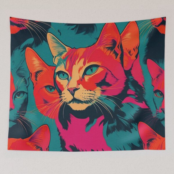 Item preview, Cat Colorfull Pattern designed and sold by Erlin Rudho.