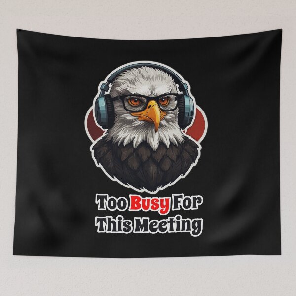 Item preview, Funny Corporate Animals - Eagle Upset by Useless Meetings designed and sold by Ridiculam Toga.