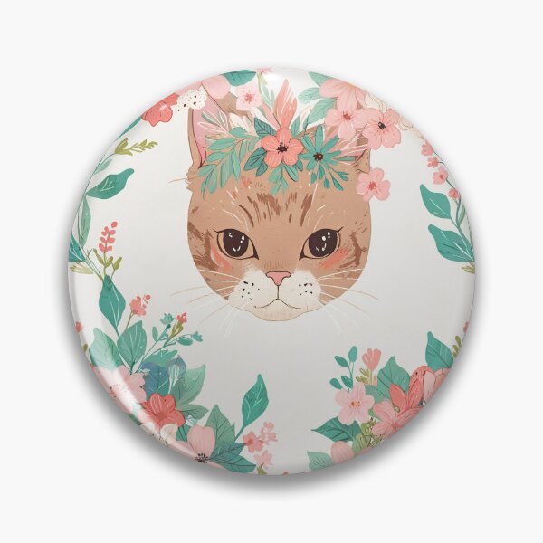 Item preview, Cat with Flower on Head designed and sold by CoolPixels.