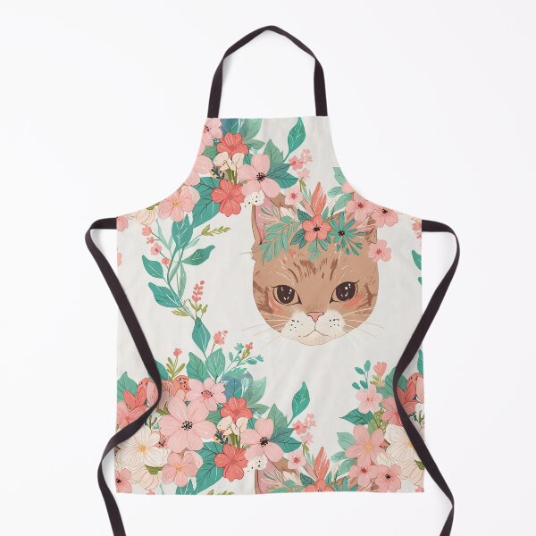 Item preview, Cat with Flower on Head designed and sold by CoolPixels.