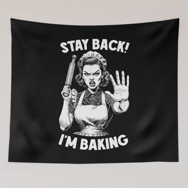 Item preview, Stay Back I'm Baking Funny Retro Vintage Baker Woman Cook designed and sold by GrandeDuc.