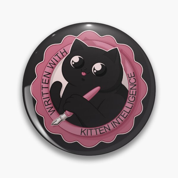 Item preview, written with kitten intelligence (black) designed and sold by BaksuzArt.
