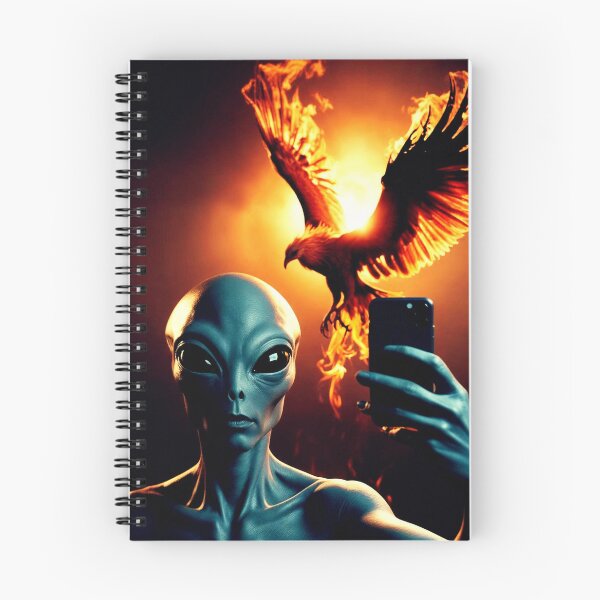 Item preview,  Alien Selfie with a Phoenix designed and sold by StaggDevon.