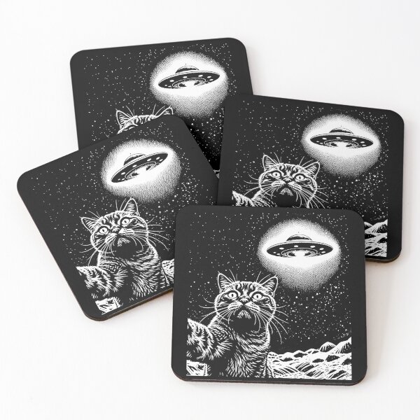 Item preview, UFO Cat Selfie - Cat chased by Aliens T-Shirt designed and sold by AnAzArt.