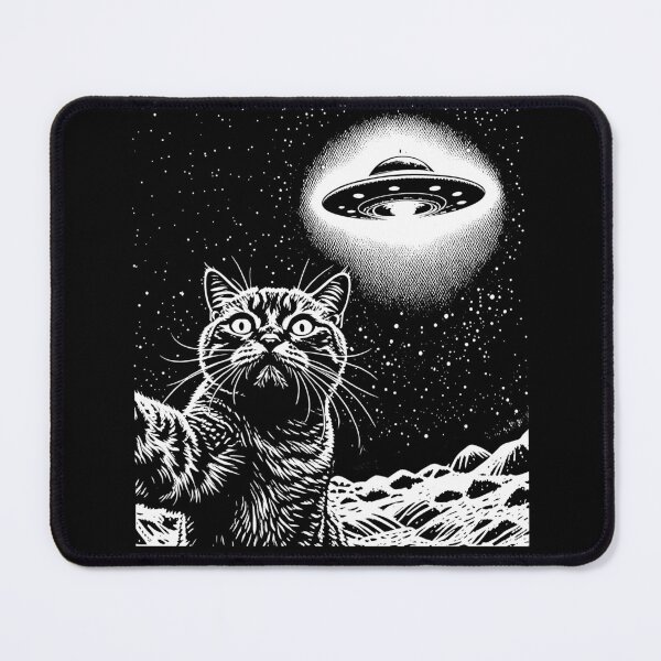 Item preview, UFO Cat Selfie - Cat chased by Aliens T-Shirt designed and sold by AnAzArt.