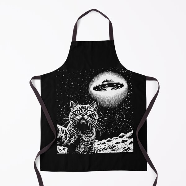 Item preview, UFO Cat Selfie - Cat chased by Aliens T-Shirt designed and sold by AnAzArt.