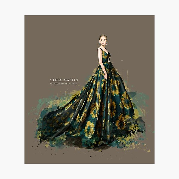 Item preview, Taylor Swift Fashion Sketch by Georg Martin designed and sold by Georg Martin Illustration.