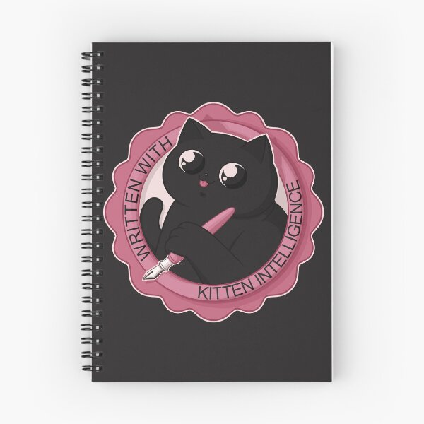 Item preview, written with kitten intelligence (black) designed and sold by BaksuzArt.