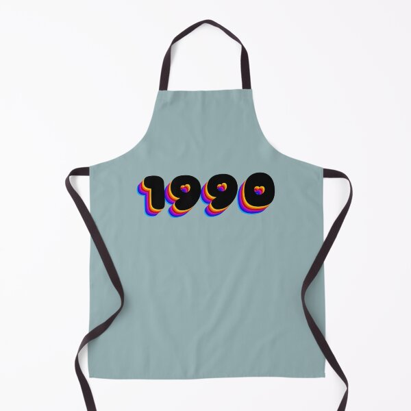 Item preview, 1990 – 90s retro vibe with hearts (black numbers and rainbow tail) designed and sold by Vision Illustrated.