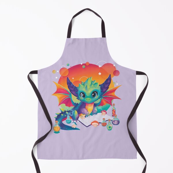 Item preview, Copie de Baby Dragon Cute Kawaii Colorful Magic Potions Mushrooms  Purple background designed and sold by Tikiwi Design.