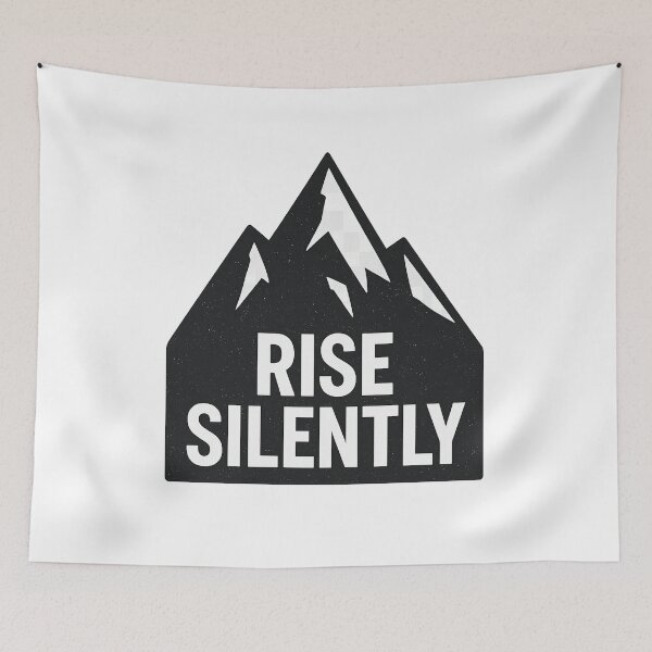 Item preview, RISE SILENTLY – Summit Symbol of Inner Strength designed and sold by PastimeMastery.