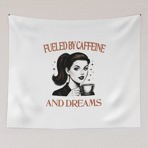 Item preview, Fueled by Caffeine and Dreams  designed and sold by Almasha.
