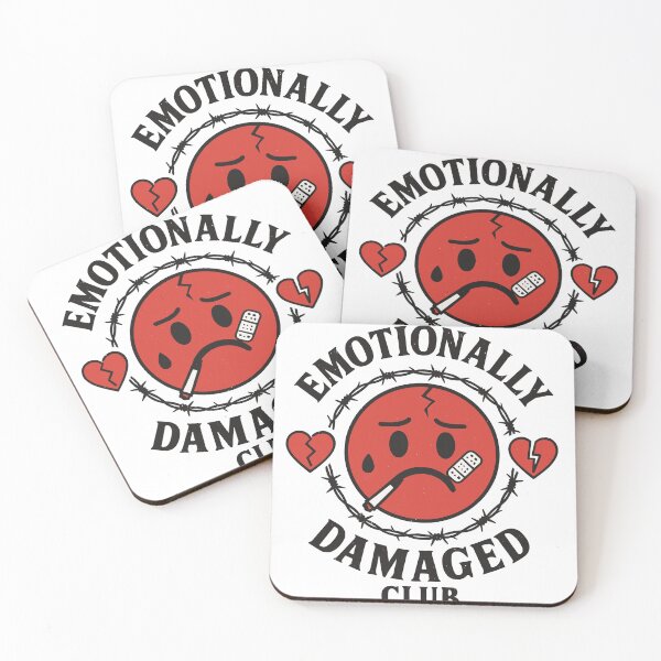 Item preview, Emotionally Damaged Club – Dark Humor Mental Health Design designed and sold by negve.