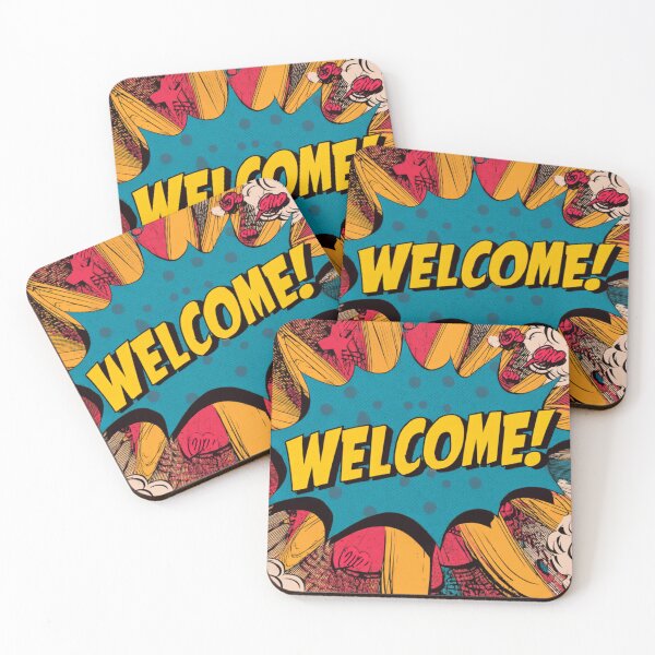 Item preview, Bold Retro Comic Style Welcome Poster – Pop Art Explosion Design designed and sold by Patricks-Art.