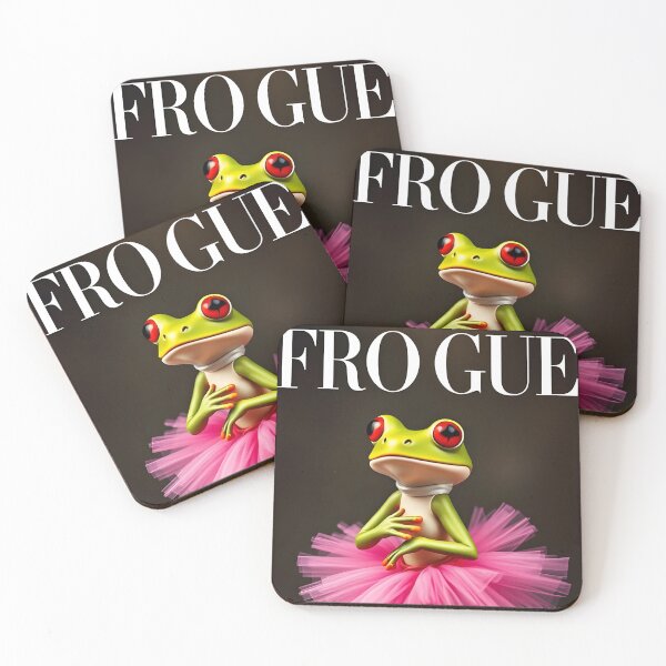 Item preview, Stylish Frogue in pink tutu – Amphibian Chic Meets Meme Magic designed and sold by EmeraldeaArt.