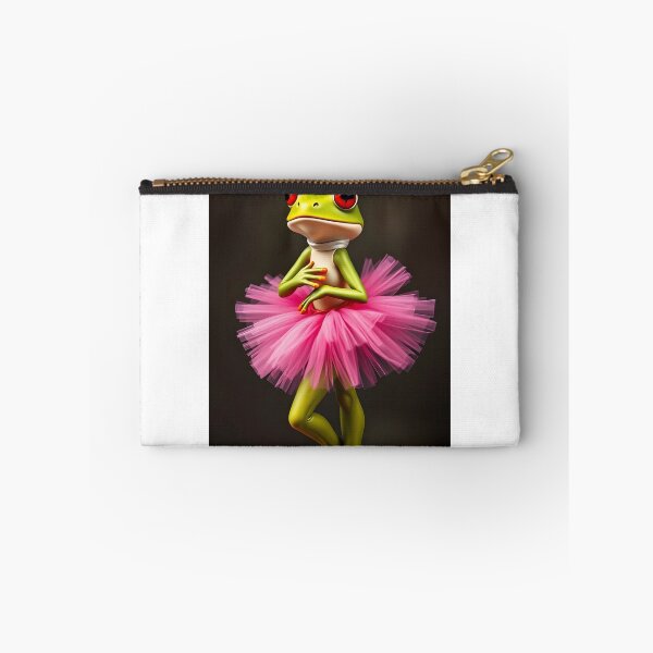 Item preview, Stylish Frogue in pink tutu – Amphibian Chic Meets Meme Magic designed and sold by EmeraldeaArt.