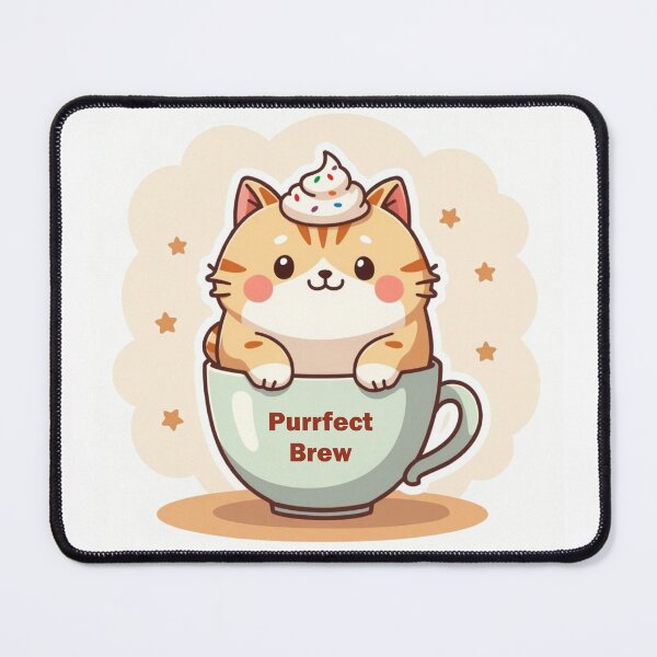 Item preview, Kawaii Coffee Cat – Purrfect Brew designed and sold by AgingeR.