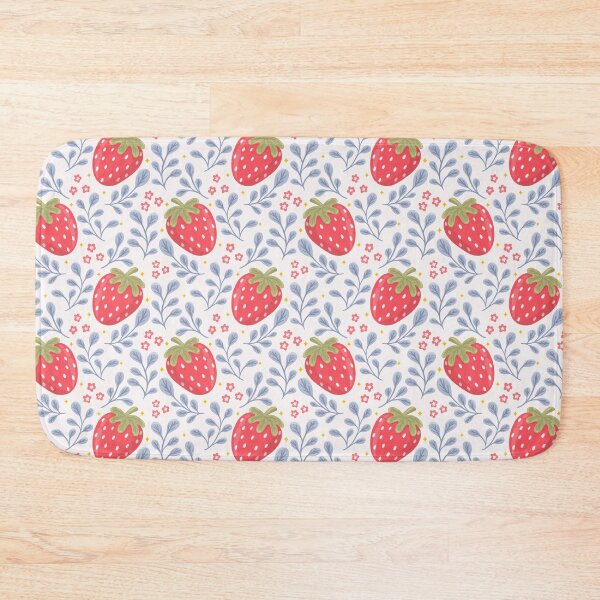 Item preview, Pink Soft Strawberries and Florals – Cute Kawaii Cottagecore Coquette Preppy Pattern designed and sold by OzdeBayer.