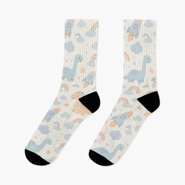 Item preview, Dino Dreams & Rocket Skies designed and sold by TilesHQ.