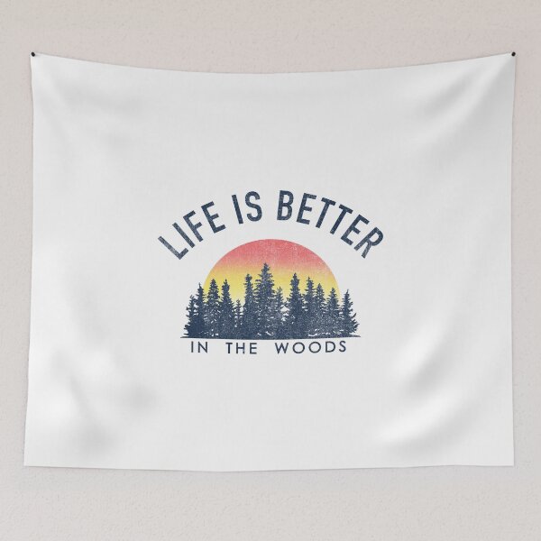 Item preview, Life Is Better in the Woods - Forest Sunset Retro Design designed and sold by The secret storage room.