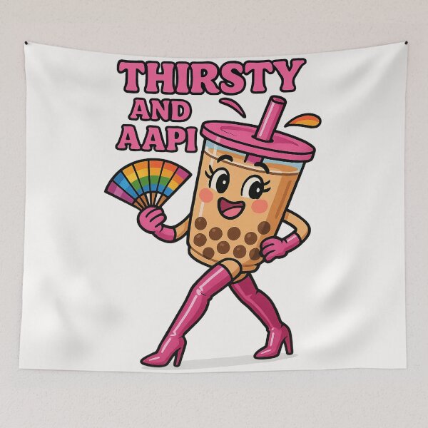 Item preview, Thirsty and AAPI Bubble Tea Celebration designed and sold by Places On Earth.