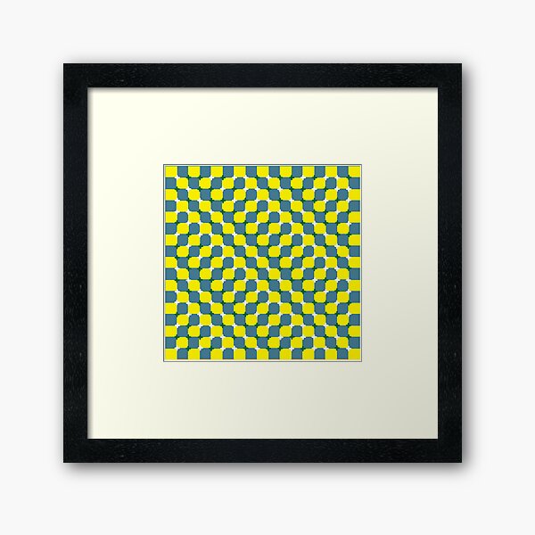 Aperçu de l'œuvre Illusion d'optique jaune gris créée et vendue par ASKEW GRAPHICS.