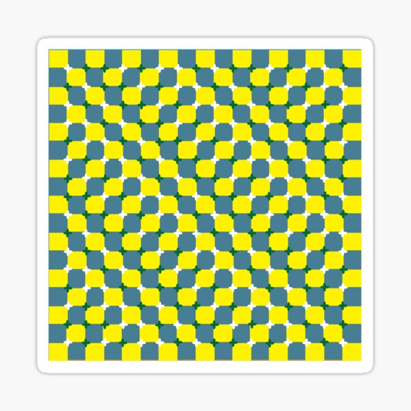 Vista previa del artículo con la obra «Ilusión óptica amarillo gris», diseñado y vendido por ASKEW GRAPHICS.