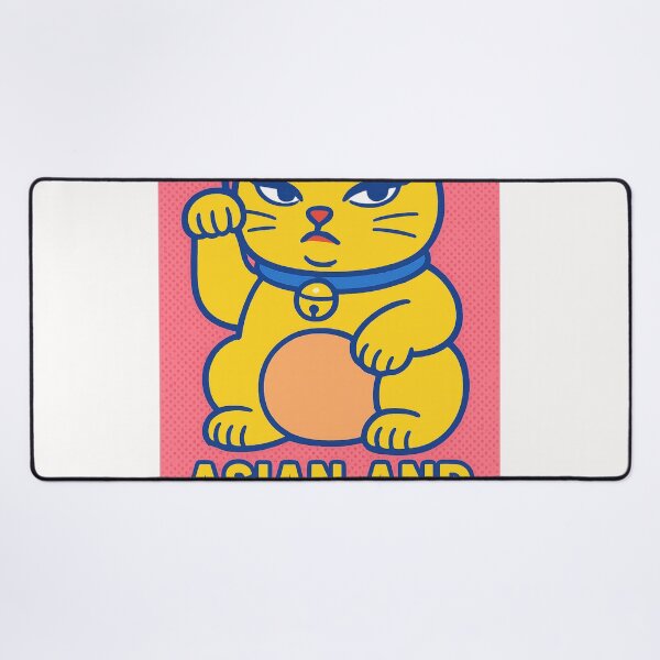 Item preview, Lucky Cat with Pride Flag Saying Asian and Serving designed and sold by Places On Earth.