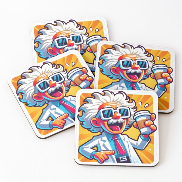 Item preview, Cool Einstein in Shades Cartoon Sticker designed and sold by Physics Lab.