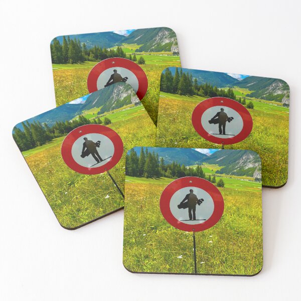 Item preview, Warning Sign of a Golfer on Beautiful Golf Course with Mountain View designed and sold by Mats Silvan.