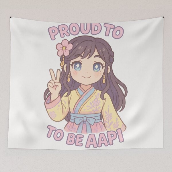 Item preview, Proud to Be AAPI Girl in Hanbok designed and sold by Places On Earth.