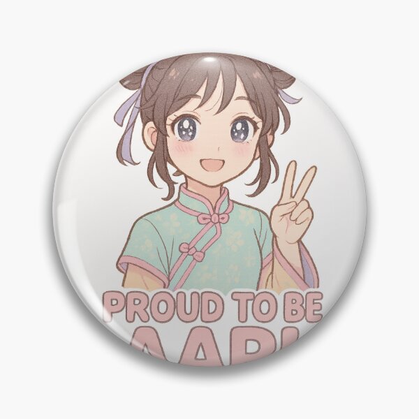 Item preview, Smiling Girl in Cheongsam with AAPI Pride designed and sold by Places On Earth.