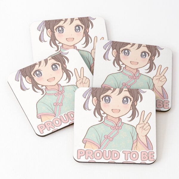 Item preview, Smiling Girl in Cheongsam with AAPI Pride designed and sold by Places On Earth.