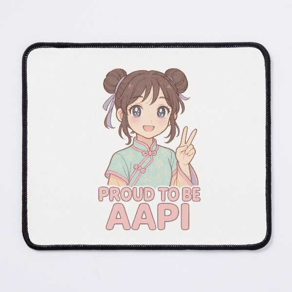 Item preview, Smiling Girl in Cheongsam with AAPI Pride designed and sold by Places On Earth.