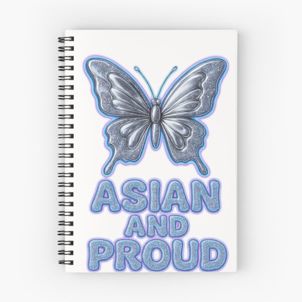 Item preview, Silver Butterfly with Asian and Proud Message designed and sold by Places On Earth.