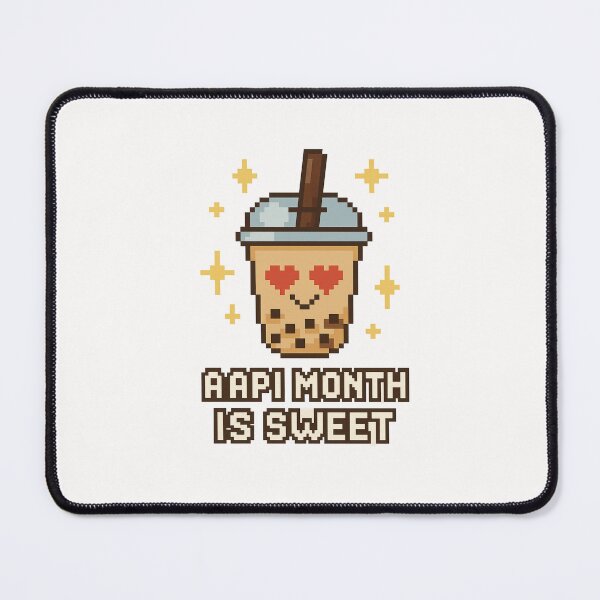 Item preview, Pixel Boba with AAPI Month Is Sweet Message designed and sold by Places On Earth.