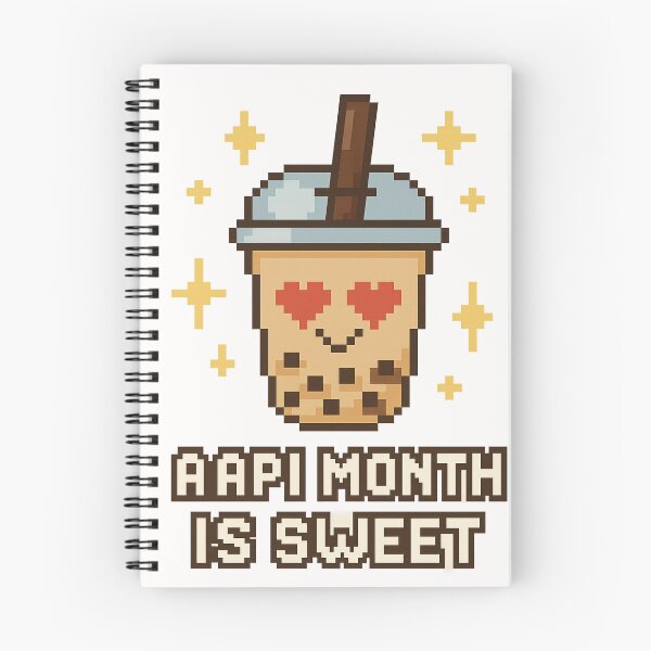Item preview, Pixel Boba with AAPI Month Is Sweet Message designed and sold by Places On Earth.
