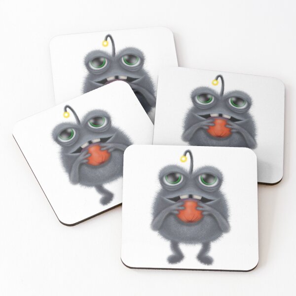 Item preview, Fluffy Alien with Glowing Antenna – Cute Monster designed and sold by Elizarfa.