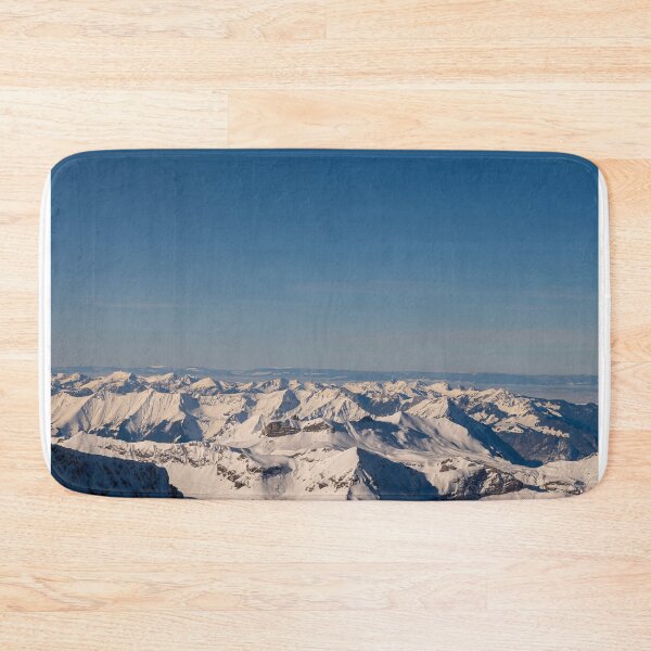 Item preview, Aerial View over the Snowcapped Mountain Peak in the Swiss Alps in a Sunny Winter Day designed and sold by Mats Silvan.