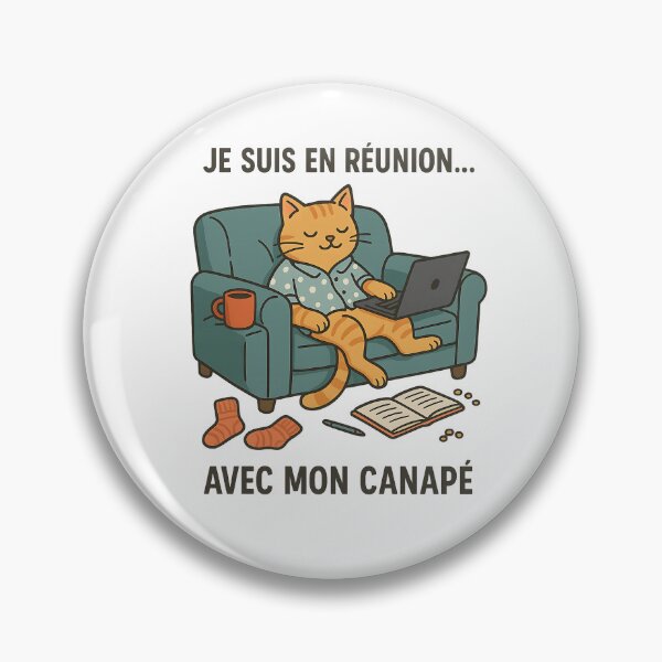 Item preview, Chat Telework Humor – “I’m in a meeting… with my couch” designed and sold by Youthinkai.