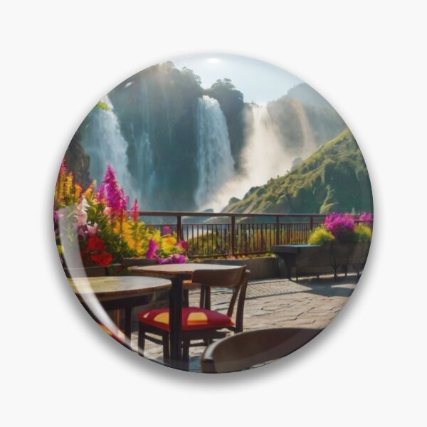 Artikelvorschau, Terrace Café Dreams in the Valley of Waterfalls entworfen und verkauft von BlareBlare.