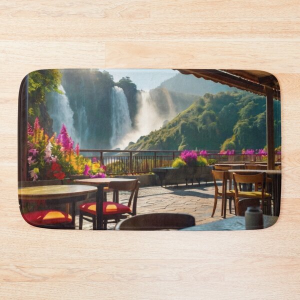 Item preview, Terrace Café Dreams in the Valley of Waterfalls designed and sold by BlareBlare.