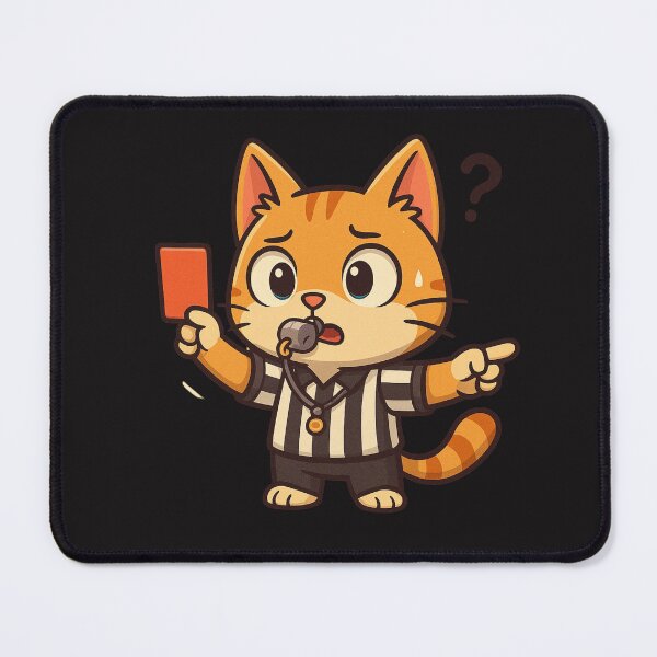 Item preview, Referee Meow – Chibi Cat Basketball Ref Confused Moment designed and sold by ColorSplash123.