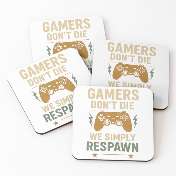 Item preview, Gamers don't die we simply respawn designed and sold by HusamMad.