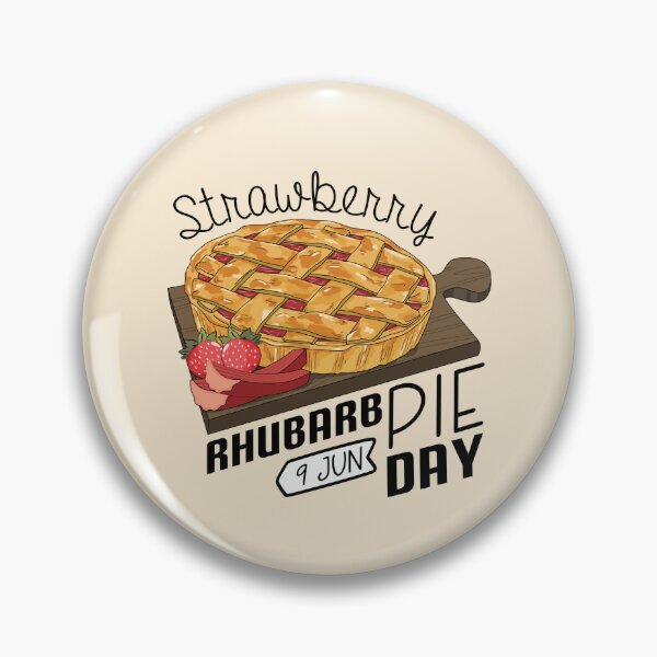 Item preview, 9 June Strawberry Rhubarb Pie Day - Wacky Holidays designed and sold by ChemicalXShop.