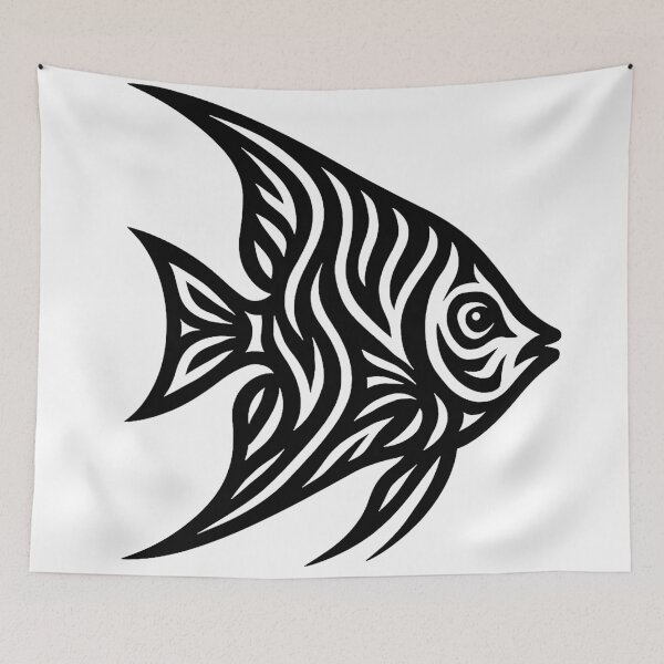Item preview, Tribal angelfish designed and sold by SpectrumShine.