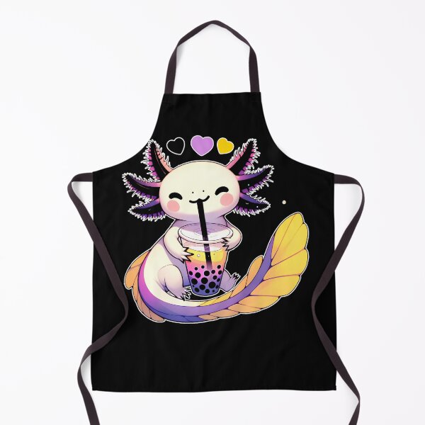 Item preview, Kawaii Axolotl Non Binary Bubble Tea LGBTQ Subtle Pride Month Enby designed and sold by Kimberley King Art King Art.